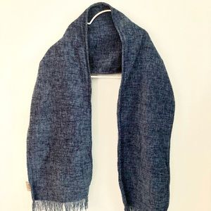 Handmade Blue Chenille Irish Scarf